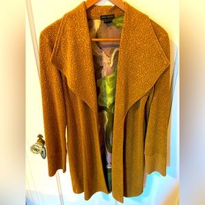 Eva Varro unstructured long jacket size XS (runs large) in rich marigold spice